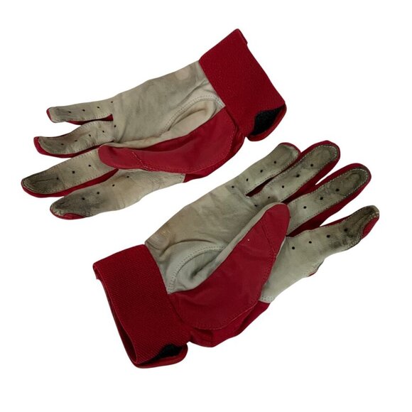 Adidas Red & White Batting Gloves Baseball Or Softball Youth Small - Picture 3 of 4